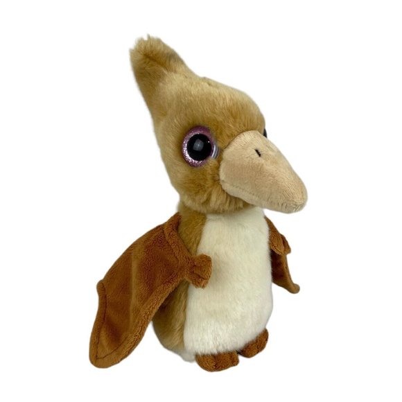 Adventure Planet Pterodactyl Dinosaur 8" Plush Stuffed Animal Toy Big Pink Eyes - Picture 1 of 7